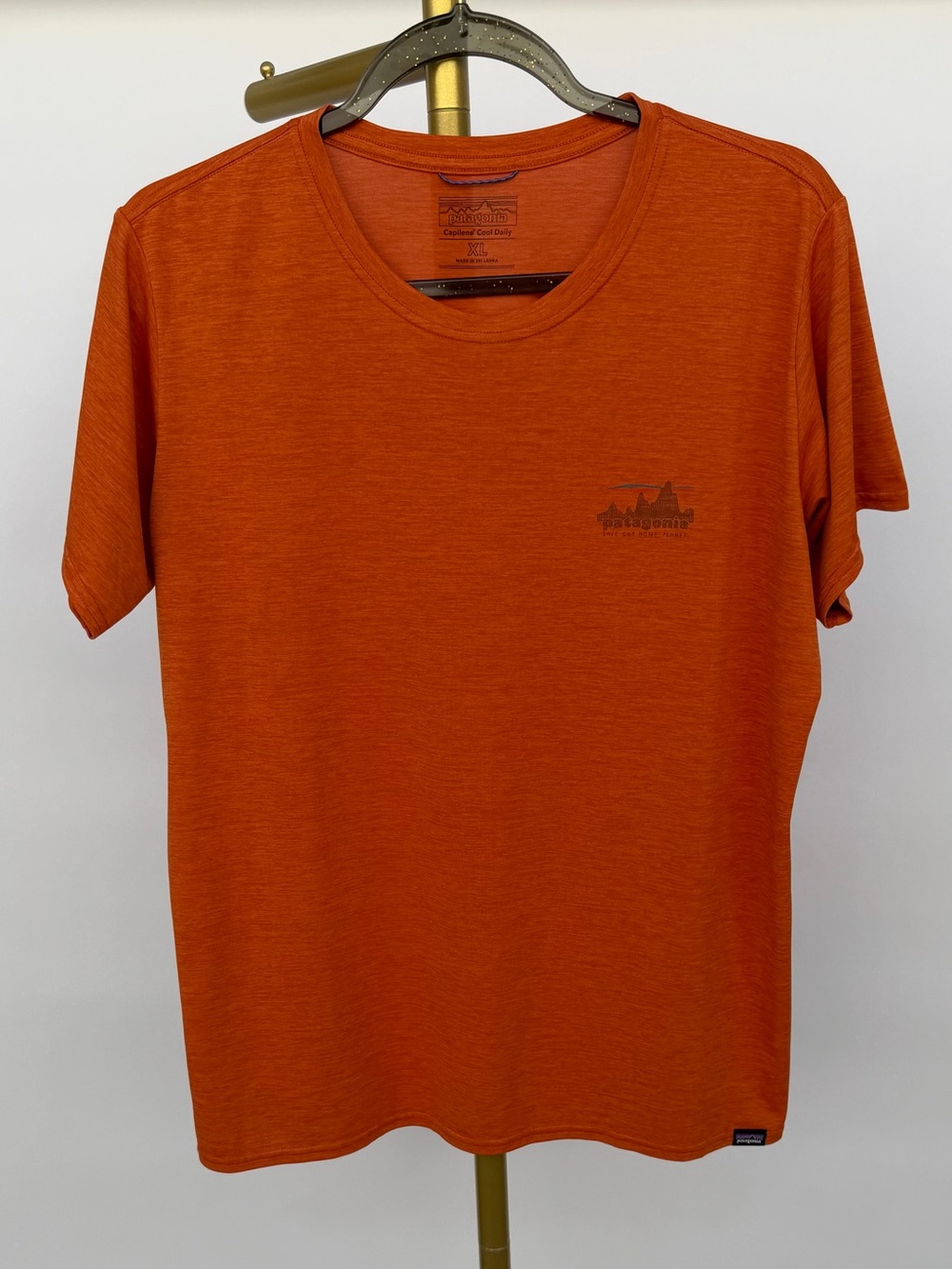 Patagonia Capilene Cool Daily Save Our Home Planet Orange Tee Shirt XL